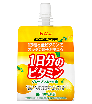 Perfect Vitamin 1日分のビタミンゼリー グレープフルーツ味 商品情報 ハウスウェルネスフーズ株式会社 Perfect Vitamin 1日分のビタミンゼリー グレープフルーツ味 商品情報 ハウスウェルネスフーズ株式会社